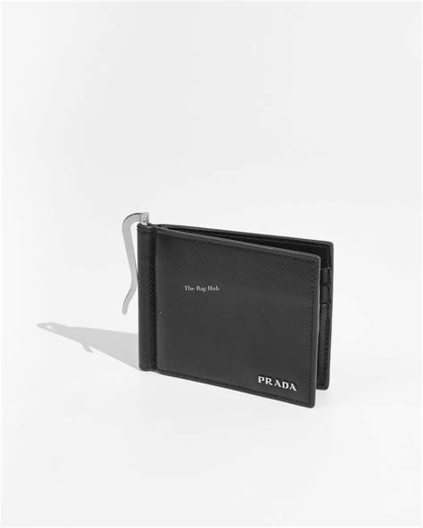 prada wallet with money clip|prada money clip card holder.